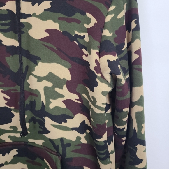 KingSize Men's Long Sleeve Camouflage Hoodie, Size: Large Color: Woodland - Picture 6 of 12